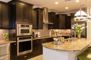 Luxury Kitchen with Oven, Cabinets, and Kitchen Island